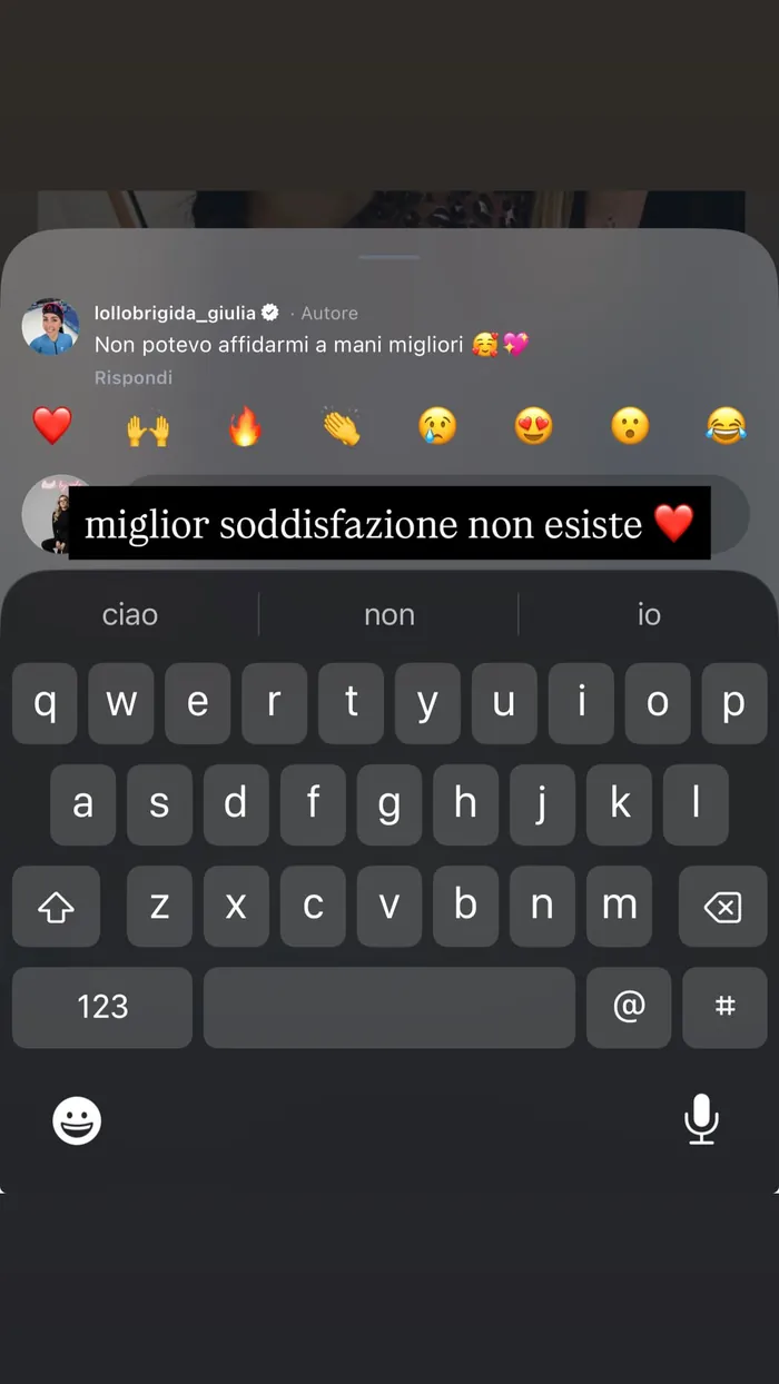 Messaggio di Giulia Lollobrigida a Sole